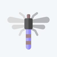 Icon Dragonfly. related to Insects symbol. flat style. design editable vector