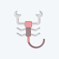 Icon Scorpion. related to Insects symbol. flat style. design editable vector