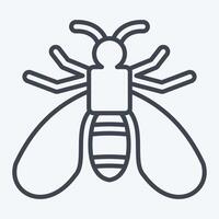 Icon Wasp. related to Insects symbol. line style. design editable vector