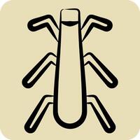 Icon Stonefly. related to Insects symbol. hand drawn style. design editable vector