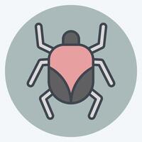 Icon Mite. related to Insects symbol. color mate style. design editable 1 vector