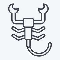 Icon Scorpion. related to Insects symbol. line style. design editable vector