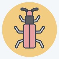 Icon Snow Bug. related to Insects symbol. color mate style. design editable vector