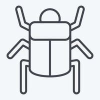 Icon Egyptian Scrab. related to Insects symbol. line style. design editable vector
