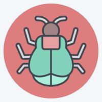 Icon Tick. related to Insects symbol. color mate style. design editable vector