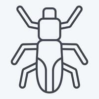 Icon Japanese Beetle. related to Insects symbol. line style. design editable vector
