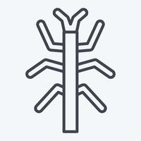 Icon Bug Stick. related to Insects symbol. line style. design editable vector