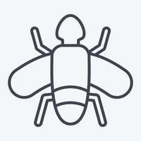 Icon Flies. related to Insects symbol. line style. design editable vector