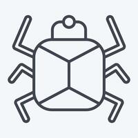 Icon Lady Bird. related to Insects symbol. line style. design editable vector