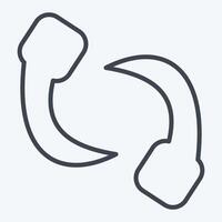 Icon Leech. related to Insects symbol. line style. design editable vector