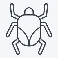 Icon Mite. related to Insects symbol. line style. design editable 1 vector
