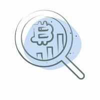 Icon Statistical Analysis. related to Cryptocurrency symbol. Color Spot Style vector