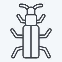 Icon Snow Bug. related to Insects symbol. line style. design editable vector