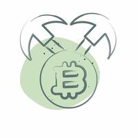 Icon Mining Hardware. related to Cryptocurrency symbol. Color Spot Style vector
