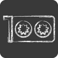 Icon GPU Mining. related to Cryptocurrency symbol. chalk Style vector