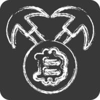 Icon Mining Hardware. related to Cryptocurrency symbol. chalk Style vector