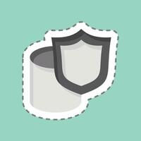 Sticker line cut Secure Data Storage. related to Cryptocurrency symbol vector