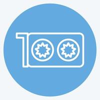 Icon GPU Mining. related to Cryptocurrency symbol. blue eyes style vector