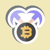 Sticker Mining Hardware. related to Cryptocurrency symbol vector