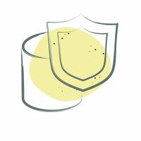 Icon Secure Data Storage. related to Cryptocurrency symbol. Color Spot Style vector