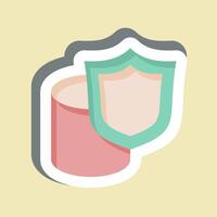 Sticker Secure Data Storage. related to Cryptocurrency symbol vector
