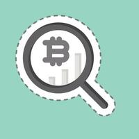 Sticker line cut Statistical Analysis. related to Cryptocurrency symbol vector