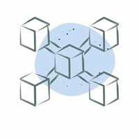 Icon Node. related to Cryptocurrency symbol. Color Spot Style vector