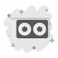 Icon GPU Mining. related to Cryptocurrency symbol. comic style vector