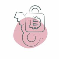 Icon Private Key. related to Cryptocurrency symbol. Color Spot Style vector