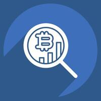 Icon Statistical Analysis. related to Cryptocurrency symbol. long shadow style vector