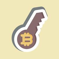 Sticker Digital Key. related to Cryptocurrency symbol vector