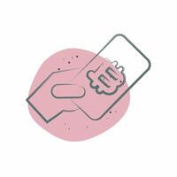 Icon Cryptocurrency Payment. related to Cryptocurrency symbol. Color Spot Style vector