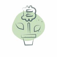 Icon Bitcoin Farm. related to Cryptocurrency symbol. Color Spot Style vector