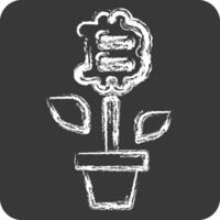 Icon Bitcoin Farm. related to Cryptocurrency symbol. chalk Style vector