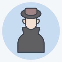 Icon Ananymity. related to Cryptocurrency symbol. color mate style vector