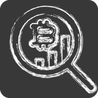 Icon Statistical Analysis. related to Cryptocurrency symbol. chalk Style vector