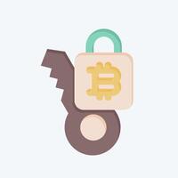 Icon Private Key. related to Cryptocurrency symbol. flat style vector