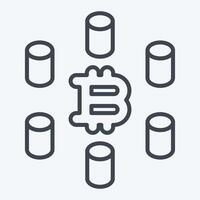 Icon Computing Cluster. related to Cryptocurrency symbol. line style vector
