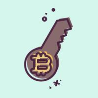 Icon Digital Key. related to Cryptocurrency symbol. MBE style vector