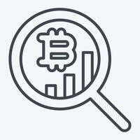 Icon Statistical Analysis. related to Cryptocurrency symbol. line style vector
