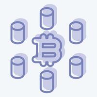 Icon Computing Cluster. related to Cryptocurrency symbol. two tone style vector