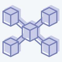 Icon Node. related to Cryptocurrency symbol. two tone style vector