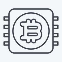 Icon CPU Mining. related to Cryptocurrency symbol. line style vector