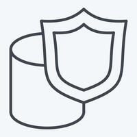 Icon Secure Data Storage. related to Cryptocurrency symbol. line style vector