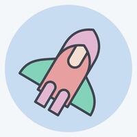Icon Star Up. related to Cryptocurrency symbol. color mate style vector