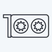 Icon GPU Mining. related to Cryptocurrency symbol. line style vector