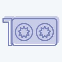 Icon GPU Mining. related to Cryptocurrency symbol. two tone style vector