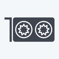 Icon GPU Mining. related to Cryptocurrency symbol. glyph style vector