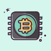 Icon CPU Mining. related to Cryptocurrency symbol. MBE style vector