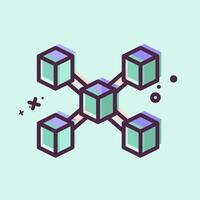 Icon Node. related to Cryptocurrency symbol. MBE style vector